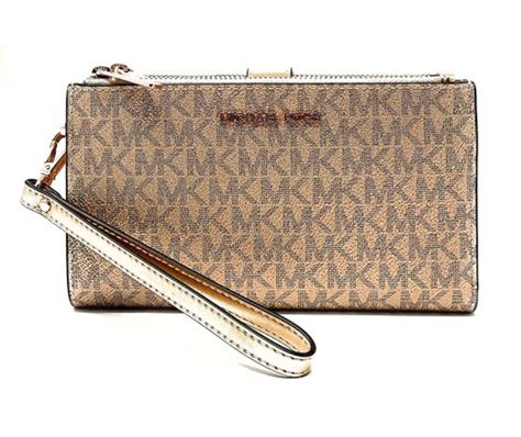 michael kors jet set gold wallet|Michael Kors zippered wallet.